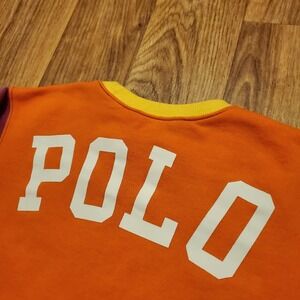 Polo Ralph Lauren Sweatshirt Dress Girls 6 Multicolor Colorblock Logo Fleece